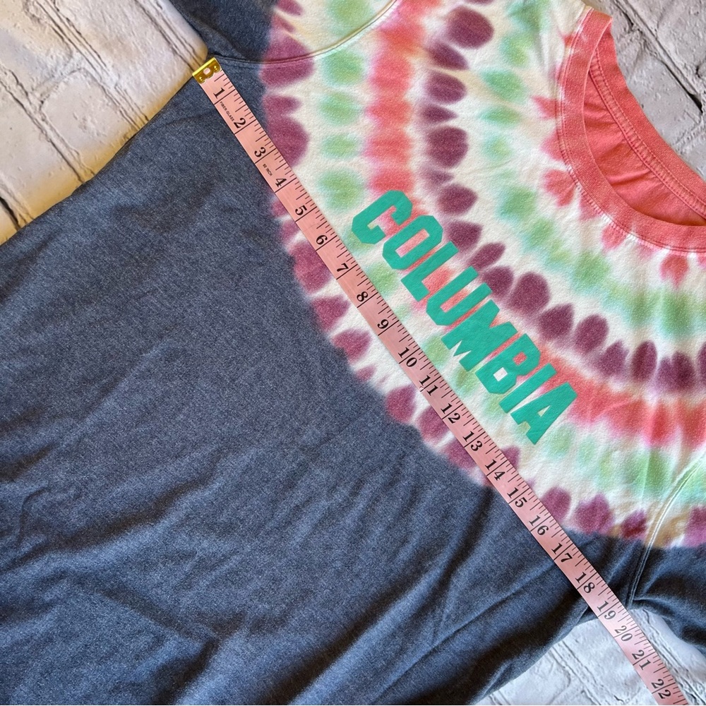 Columbia Omni-Wick Tie Dye Logo T-Shirt Gorpcore Womens Top Small - Picture 2 of 10